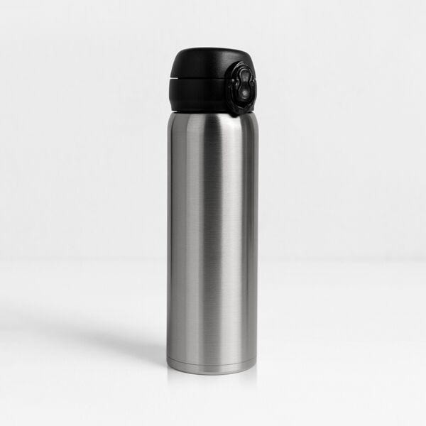 17oz Pop Lid Stainless Bottle (Silver) Thumbnail