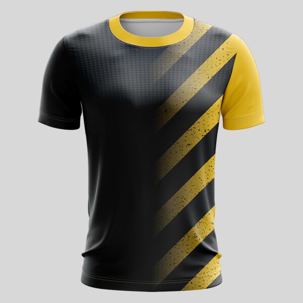 Yellow Esport Pattern Full Print Roundneck Shirt Thumbnail