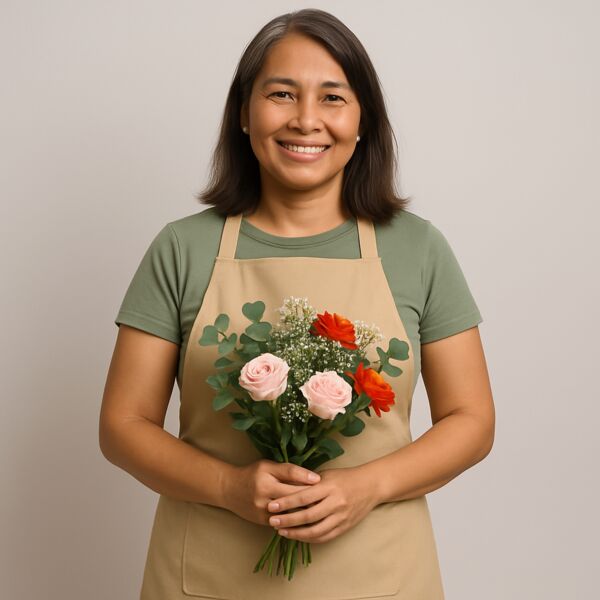 Adults Khaki Color Economy Apron Thumbnail