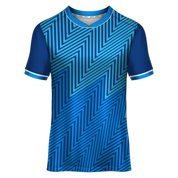 Zigzag Lines Design Esport Full Print Roundneck Shirt Thumbnail