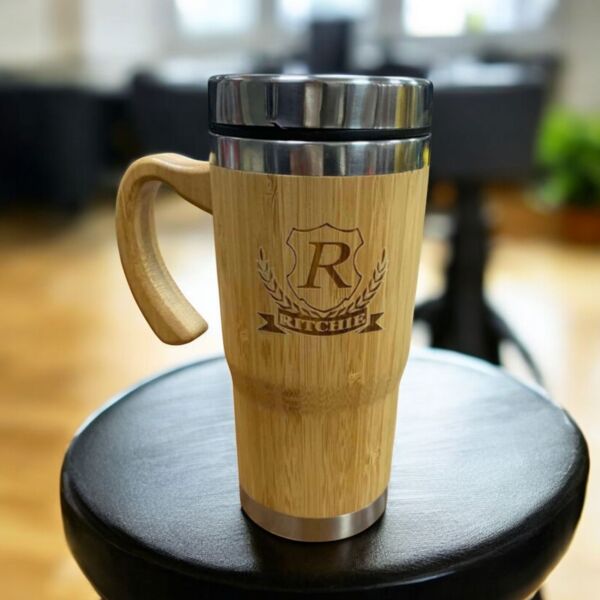 Engrave Bamboo Travel Mug Thumbnail