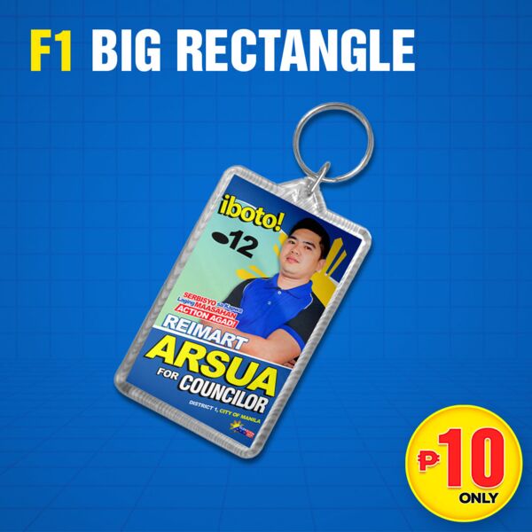 F1 Big Rectangle Acrylic Keychain Thumbnail
