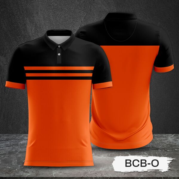 2 Color Combination with Black Top and Colored Body Full Print Sublimation Polo Shirt Thumbnail