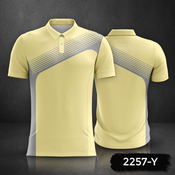 Linear Design Polo Shirt Full Print Sublimation Thumbnail