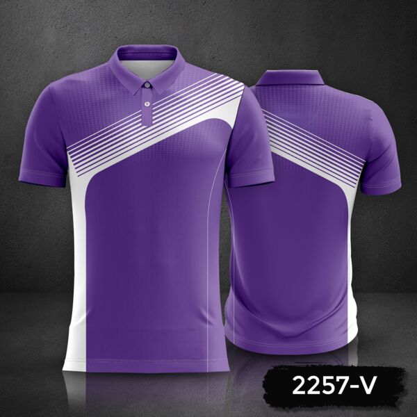 Linear Design Polo Shirt Full Print Sublimation Thumbnail