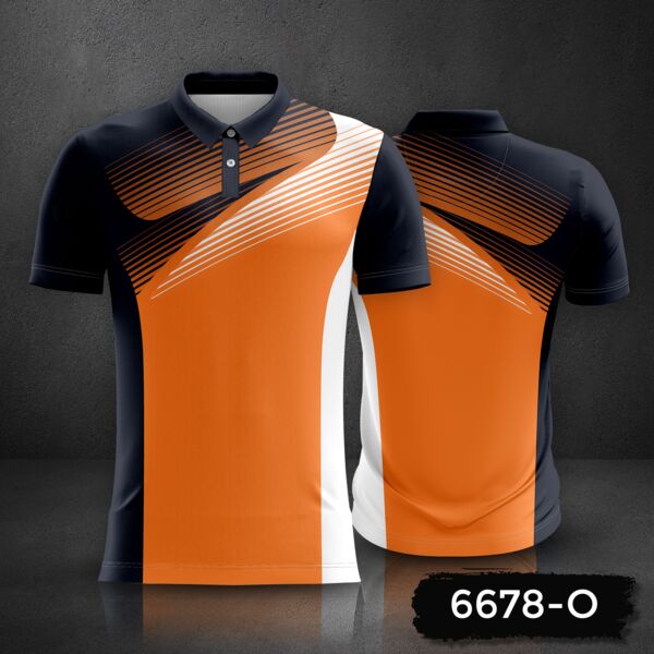 Gradient with Linear Design Esport Jersey Uniform Polo Shirt Full Print Sublimation Thumbnail