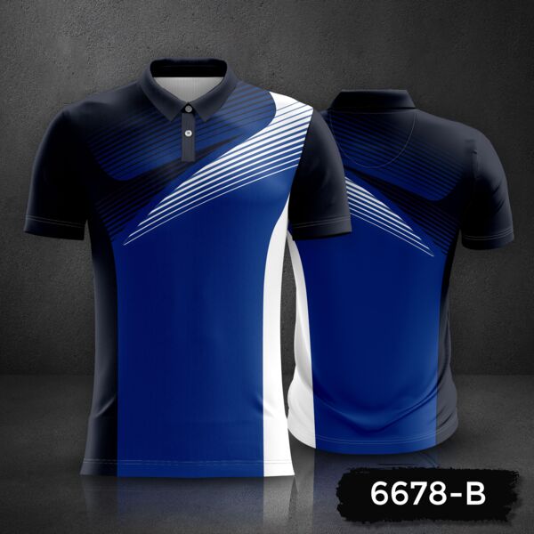 Gradient with Linear Design Esport Jersey Uniform Polo Shirt Full Print Sublimation Thumbnail