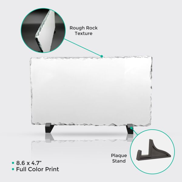 Small Rectangle Rock Photo Plaque RS-15 Thumbnail